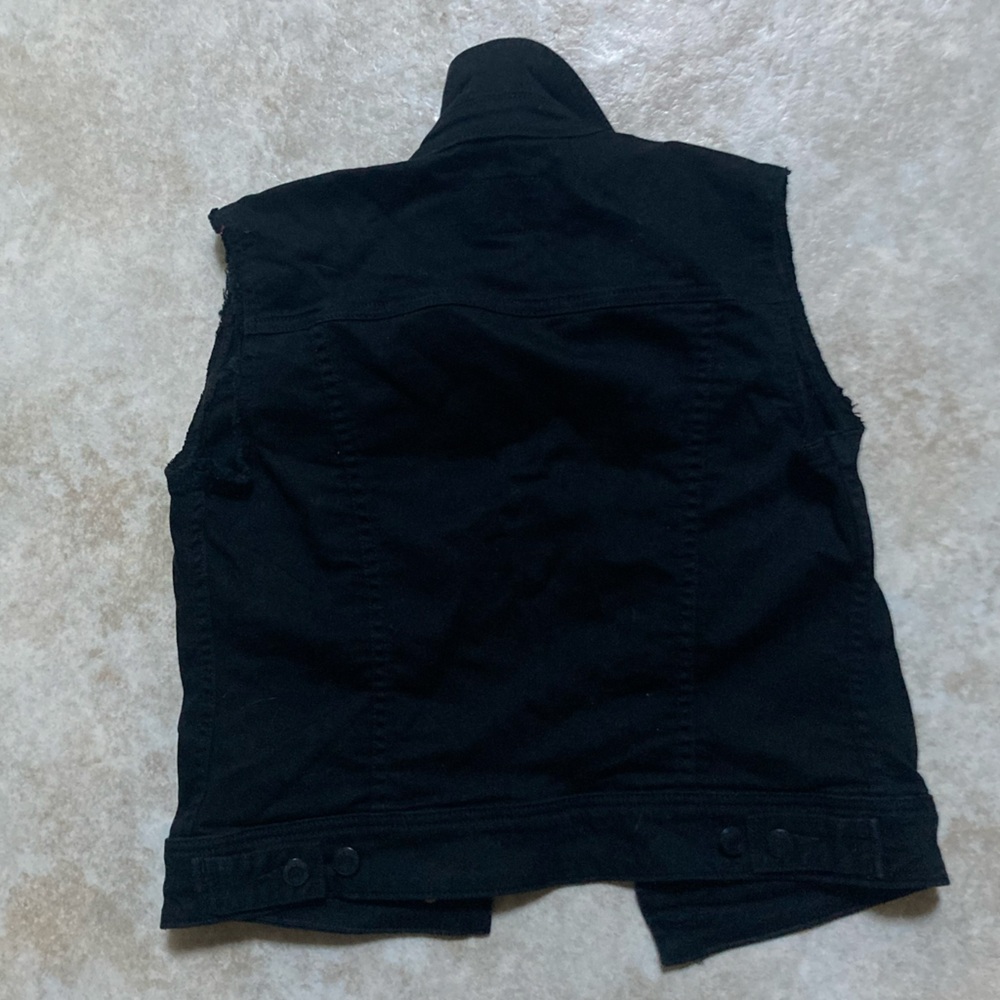 AEO 🦅 Black Denim Vest - Picture 4 of 10